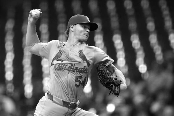 SONNY GRAY of the St. Louis Cardinals delivers a pitch in the first inning against the Milwaukee Brewers at American Family Field on Thursday, May 9, 2024, in Milwaukee. (Patrick McDermott/Getty Images/TNS)