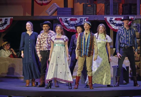 THE PERFORMERS with the Evans Children’s Academy of Performing Arts rocked the Poncan Theatre stage during the opening weekend of “Annie Get Your Gun.” (Photos by Dailyn Emery)