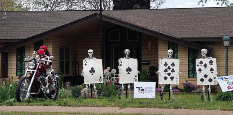 THE SKELLIES at the Tinklenberg House are already ready for the fun times at the 4th Annual Unleashed Poker Run! (Photo by Dailyn Emery)