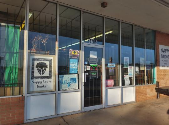 The entrance to Nappy Roots Books, located at 3705 Springlake Dr. in Oklahoma City. (Gaylord News/Nancy Spears)