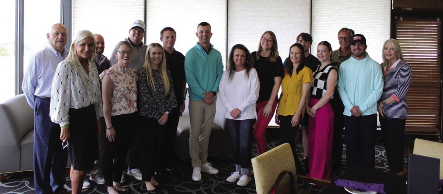 THE PONCA City Chamber of Commerce presented Ponca City Country Club with the March Milestone of the Month for 56 years of investment with the Chamber on Thursday, April 18 at 2 pm. (Photo by Calley Lamar)