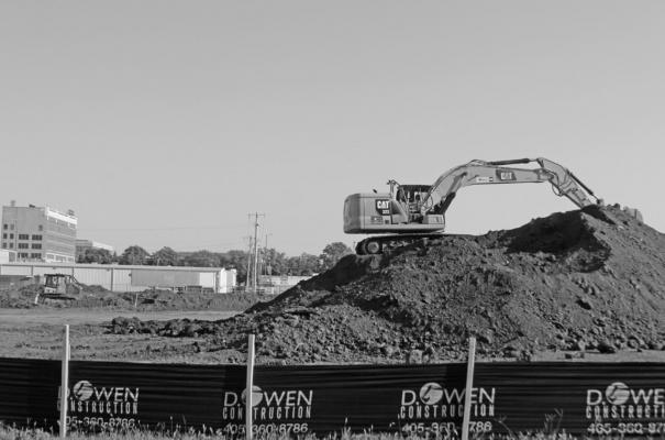 Construction is underway of the new Ponca City Safety Center and Jail across the street from the current courthouse and jail at 300 E. Oklahoma Ave. This is a $17,600,000 project. Dowen Construction is currently working on the earthwork for the site.(News photo by Jessica Windom).