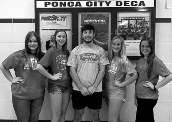 2021-2022 Ponca City DECA officers, from left, are Alexis Hodges, Kaylyn Delaney, Hunter Irons, Ryleigh Rowe and Laney Reynolds.