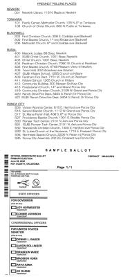 Sample ballots for Kay County voters provided by the Kay County Election Board