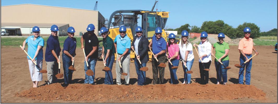 A groundbreaking ceremony was held for the Ponca City Development Authority spec building in the industrial park. (Photo by Calley Lamar)