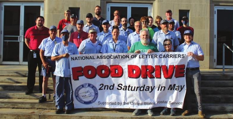 Post Office Letter Carriers eager to help “Stamp Out Hunger” in Ponca City this Saturday, May 14th. Photo provided.