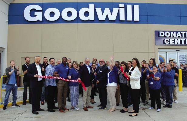 A RIBBON cutting ceremony was held during the grand opening of Goodwill Industries of Central Oklahoma’s new Ponca City location on Thursday, May 4. (Photo by Calley Lamar)