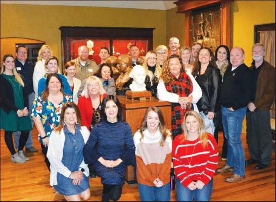 THE 34TH PONCA CITY Leadership Class, sponsored by the Ponca City Area Chamber of Commerce, had a session on arts in Ponca City. They are shown here in the Bryant Baker Gallery located on the grounds of the Marland Estate. We have incredible art in Ponca City and Northern Oklahoma. (Courtesy Photo)