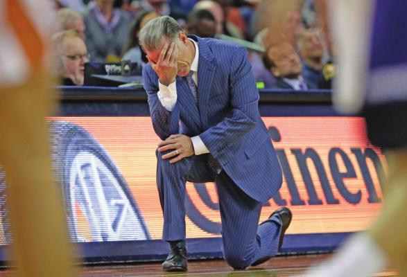 TCU HEAD coach Jamie Dixon reacts to a play during the a college basketball game against Texas in Austin, Texas, Wednesday. Texas defeated TCU 70-56. (AP Photo)