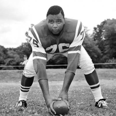 WINSTON HILL played for the New York Jets during his illustrious career. He played in Super Bowl III and helped the Jets upset the heavily favored Baltimore Colts.
