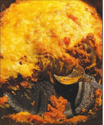 SPAGHETTI Squash Bake after it has been cooked in the oven. (News Photo by Kristi Hayes)
