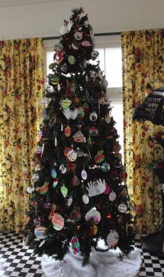 THIS TREE is located within the sun room at the Marland’s Grand Home, and features ornaments created by local children from various schools around Ponca City. This was done to honor E.W. and Mary Virginia Marland who are remembered for their love of and kindness to children. (Photo by Calley Lamar)
