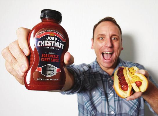 JOEY CHESTNUT is a professional competitive eater. He trains by fasting and stretching his stomoch with water, milk and protein supplements.
