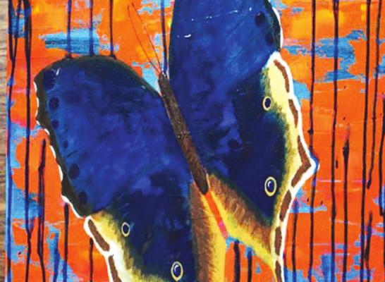 Chelsea McConnell- 1st Place Amateur Oil/Acrylic Titled: “Glennora’s Butterfly”