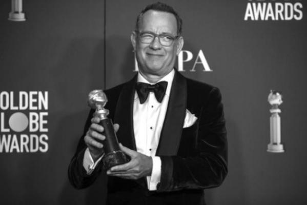 Cecil B. deMille Award winner, Tom Hanks in the photo deadline room at the 77th Golden Globe Awards at the Beverly Hilton on Jan.5, 2020. (Allen J. Schaben/Los Angeles Times/TNS)