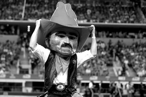 PISTOL PETE is Oklahoma State’s famous mascot. He is based on a real person who was widely known in these parts.