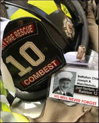 MEMBERS OF THE Ponca City Fire Department participated in the OKC 911 Memorial StairClimb event to honor their brothers and sisters who lost their lives on Sept. 11. (Courtesy Photo)