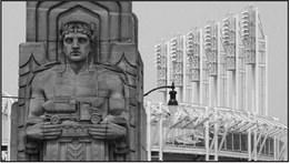 CLEVELAND GUARDIANS get their name from statues like this one that guard a bridge to the city.