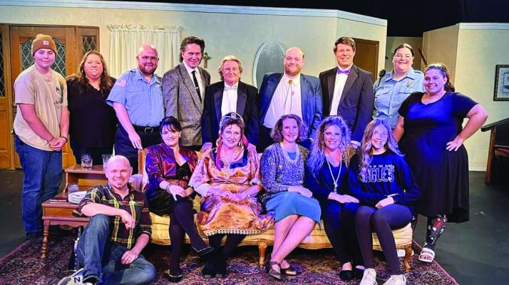 Cast and crew of Rumors, presented by the Ponca Playhouse. Photo provided.