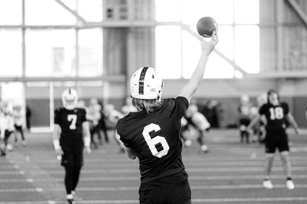 Zane Flores, a freshman from Nebraska, has a chance to immediately compete for OSU’s open starting quarterback spot. Photo by Jaiden Daughty.