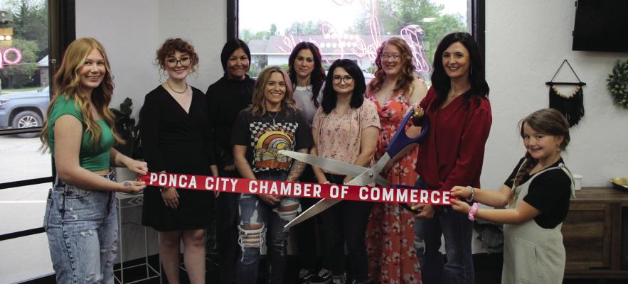 THE PONCA City Chamber of Commerce held a ribbon cutting ceremony for The Babe Cave Salon, located at 3000 Turner Street, on Thursday, April 18 at 11:30 am. (Photo by Calley Lamar)