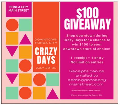 An example of the sign that will be featured in participating downtown businesses for the chance to win $100 for any downtown store of your choice. (Photo Provided)