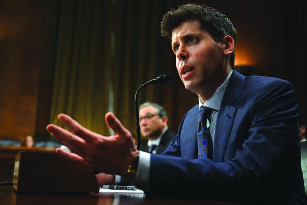 IN THIS file photo, Samuel Altman, CEO of OpenAI, testifies during a Senate Judiciary Subcommittee on Privacy, Technology, and the Law oversight hearing to examine artificial intelligence, on Capitol Hill in Washington, D.C., on May 16, 2023. (Andrew Caballero-Reynolds/AFP/Getty Images/TNS)