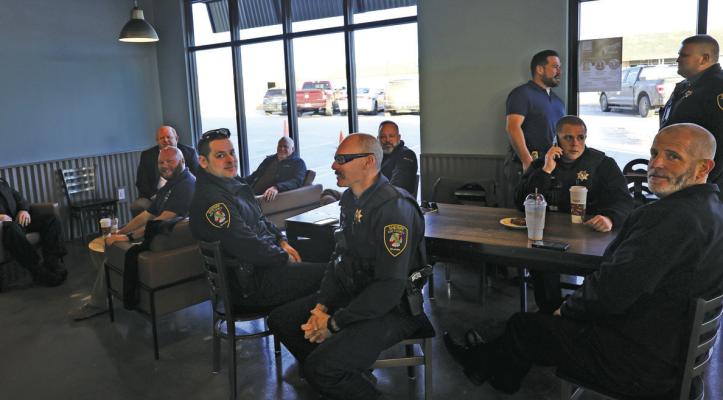 THE FIRST Coffee with a Cop of 2024 was held at the newly finished Ziggi’s on Wednesday, Jan. 10. Make an appearance at the next Coffee with a Cop to have some coffee and chat with the Officers of the Ponca City Area. (Photo by Dailyn Emery)