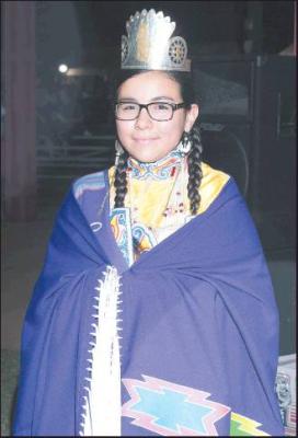 KATHLEEN HEADMAN Taylor (Ponca) from Ponca City was named the 2019-2020 Standing Bear Powwow Princess in this photo by Gordon Patton.