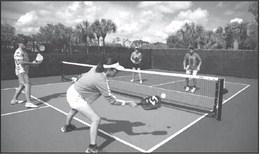 PICKLEBALL COURTS are popping up all over America. This sport, once considered unusual, claims more than 4.5 million adherents in the United States.