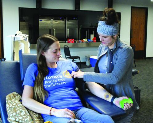 A BLOOD drive was held on Tuesday, Feb. 20, hosted by the Ponca City Trailblazers Rotary Club. (Photo by Calley Lamar)