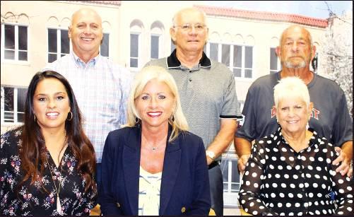 PONCA CITY Board of Education members pictured, front row from left, are Nanzy Zimmershied, Superintendent Shelley Arrott and Judy Throop, and back row, Don Nuzum, Robin Riley and Dr. David Kinkaid.