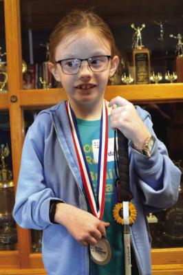 Jayda Magers won a silver medal at Oklahoma School for the Blind’s regional Braille Challenge competition.