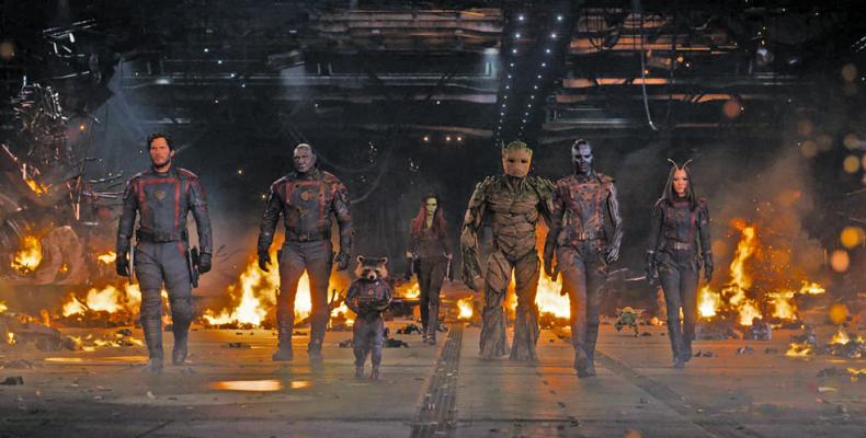 A SCENE from “Guardians of the Galaxy Vol. 3,” which is kicking off the summer movie season. (Marvel Studios/TNS)