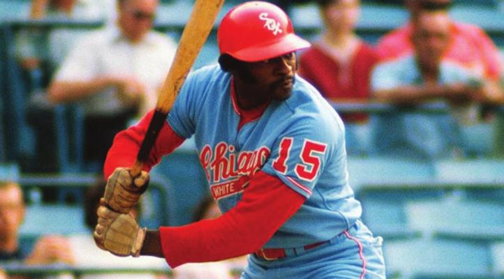 DICK ALLEN was a fearsome batter during his career. He played for several teams including the Philadelphia Phillies, the St. Louis Cardinals, the Los Angeles Dodgers and the Chicago White Sox. Here he is wearing a White Sox uniform.