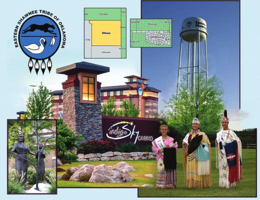 This illustration provided by the Eastern Shawnee Tribe depicts the history, culture and modern-day business enterprises of the tribe, which is headquartered in Wyandotte.