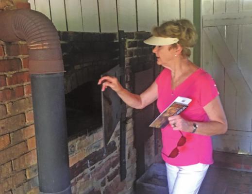 Nancy Shepard wonders what it was like to cook in these large ovens on a hot summer day at Ft. Gibson over 100 years ago.