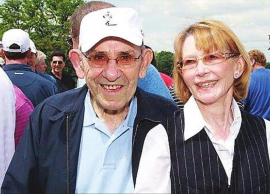 YOGI BERRA and his wife of many years Carmen. She asked where he wanted to be buried after he died and he responded “Surprise me.” Yogi outlived Carmen by a year.