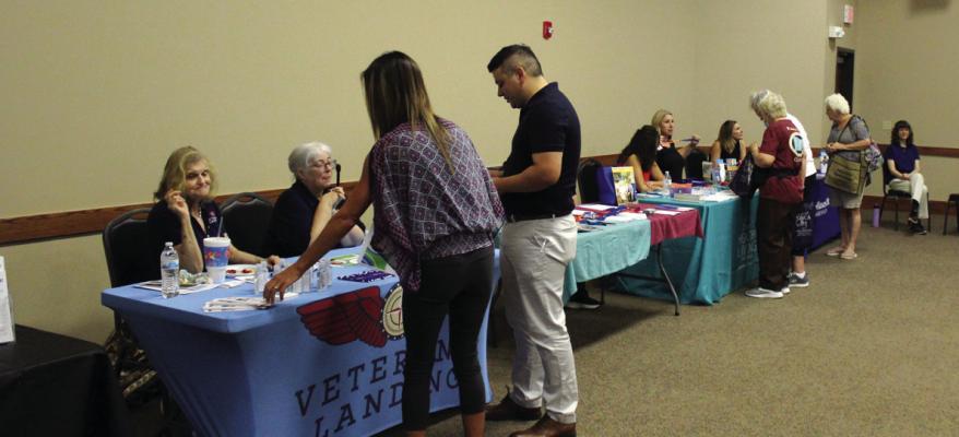 Hospice of North Central Oklahoma and the Ponca City Senior Center hosted a Health Fair in the Carolyn Renfro Center on Friday, Aug. 5 from 1 pm to 3 pm. The event featured several vendors in the health and medical fields. A variety of vendors were present at the event including Veteran’s Landing, Alliance Home Health, Via Christi, Hearing Group, AllianceHealth Ponca City, the Noon Lions Club, and more. (Photo by Calley Lamar)