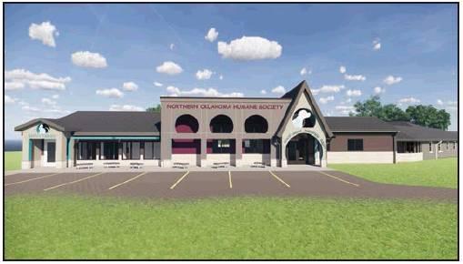 A DRAWING of what the new Ponca City Humane Society will look like once it is finished.