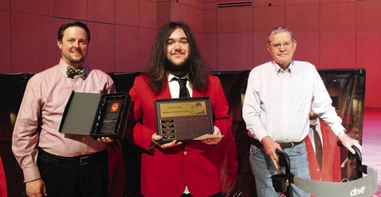 Cornelson receives Robert E. Moore Tradition of Excellence Scholarship at spring concert