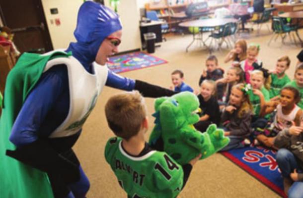 Captain Supertooth is Delta Dental of Oklahoma’s oral health education program for Kindergarten through third grade students.