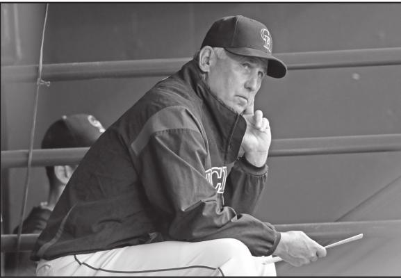 COLORADO ROCKIES manager Bud Black watches during the first inning of the team’s baseball game against the Boston Red Sox in Denver. Black said in a conference call this week that he would be open to the idea of doubleheaders. Opening day has been pushed back from March 26 to mid-May at the earliest, and both sides are committed to playing as many games as possible. (AP Photo)