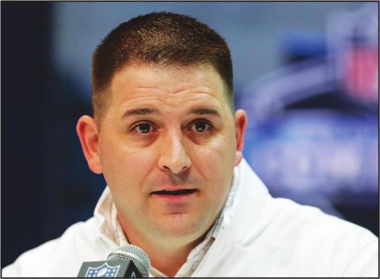 IN THIS FEB. 25, 2020, file photo, New York Giants head coach Joe Judge speaks during a press conference at the NFL football scouting combine in Indianapolis. The NFL Draft is April 23-25, 2020. (AP Photo/Michael Conroy, File)