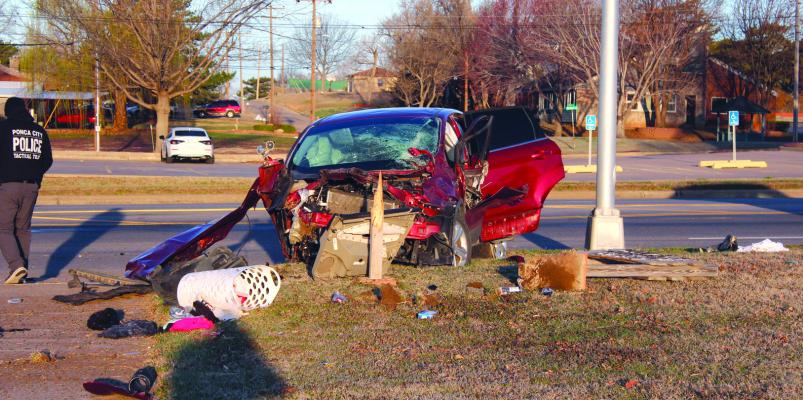 Rollover accident occurs at 14th and Hartford resulting in injury; one canine fatality
