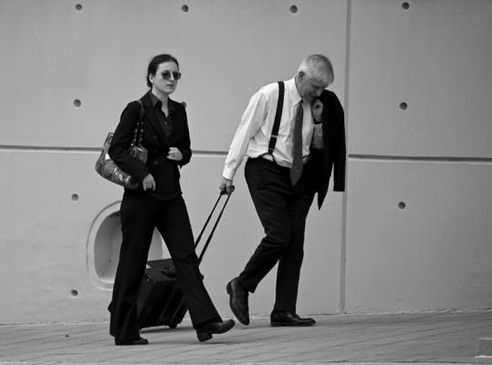 DR. ANNA Gabrielian, left, walks with her lawyer, Christopher Mead, into federal court. Garbrielian is standing trial this week along with her spouse, Dr. Jamie Lee Henry, in federal court in Baltimore on allegations that they conspired to provide confidential patient medical records to Russia after its invasion of Ukraine. (Lloyd Fox/The Baltimore Sun/TNS)