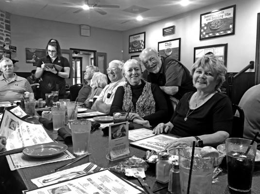 Ellen Cobb discovered that her son-in-law knows the son of Hammett House owner Bill as they visited while the group waited for their food at this well-known Claremore restaurant. Both Ellen’s son-in-law and Bill’s son are in the restaurant business in Tulsa.