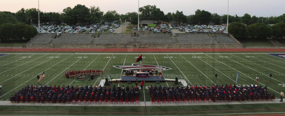 GRADUATION FOR the Class of 2023 was held at Sullins Stadium on Friday, May 26 at 8 pm. (Photo by Calley Lamar)