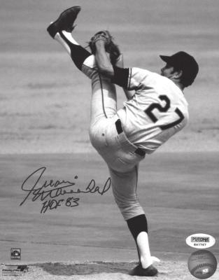 JUAN MARICHAL was known as “The Dominican Dandy. His high leg kick before he delivered a pitch was his trademark.