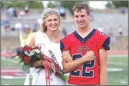 HOMECOMING QUEEN Lanie George and escort Tanner Otto were honored Friday at the annual Po-Hi Homecoming event. The coronation was before the Ponca City-Deer Creek football game at Sullins Stadium. This photo was provided by Larry WIlliams.